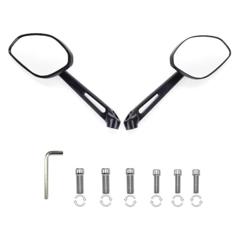 Motorrad Rückspiegel Links Rechts Glas Linsen Zubehör Für Ducati Für MONSTER + 659 695 696 796 821 950 937 1100 1200 SR Motorrad Rückspiegel(B) von YSDEACE