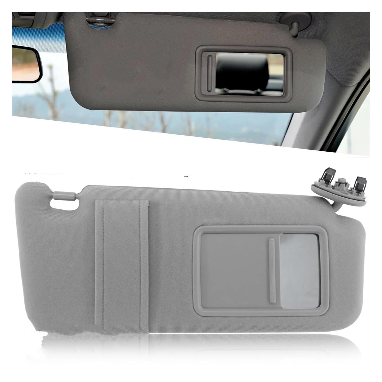 Grau Auto Sonnenblende Sonnenschirm Für Toyota Für Camry 2007 2008 2009 2010 2011 Fahrer Passagier Seite Rechts Links Organizer 7432006780B0 Sonnenschutz Auto Frontscheibe(Gray Right) von YSFIFHSKFH
