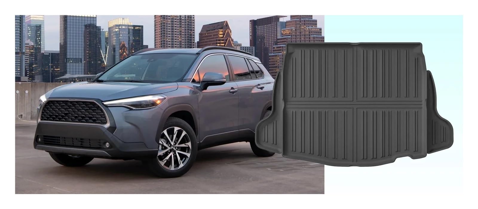 Kofferraummatte Für Toyota Für Corolla Für Cross 2022-2024 Kofferraummatten Hinten Cargo Liner Allwetter-wasserdichte Kofferraumabdeckung Autozubehör Teppich TPE-Matte Trunk Mat Kofferraummatte Für Toyota Für Corolla Für Cross 2022-2024 Kofferraummatten Hinten Cargo Liner Allwetter-wasserdichte Kofferraumabdeckung Autozubehör Teppich TPE-Matte Trunk Mat von YSFIFHSKFH