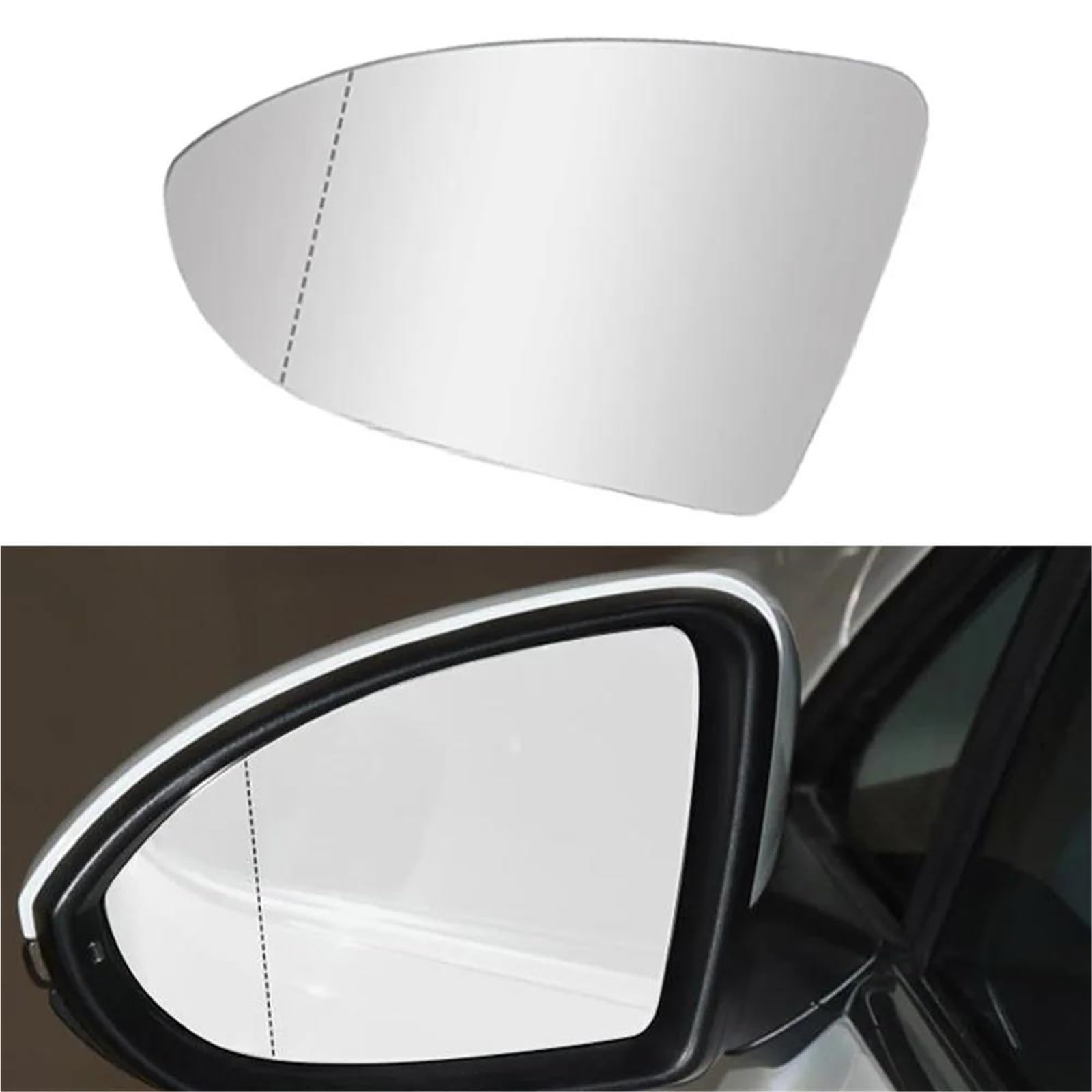 Spiegelglas Ersatz Für VW Für Golf Für MK7 Für GTI 2015 2016 2017 2018 2019 2020 2021 Ersatz Beheizter Außenspiegelglas-Rückspiegel Der Linken Und Rechten Türseite Auto Spiegelglas(Links) von YSFIFHSKFH