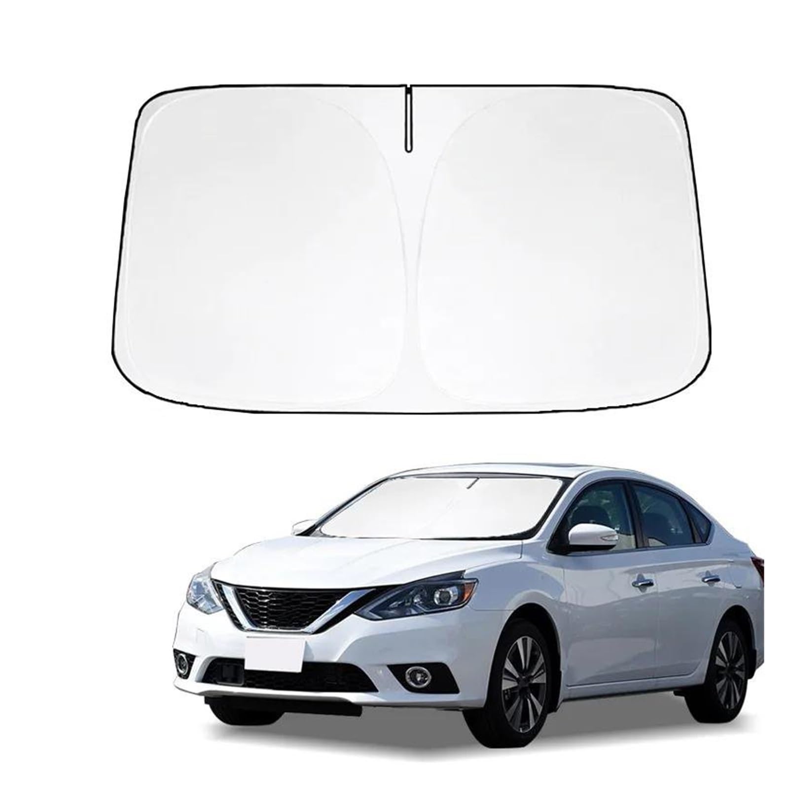 Windschutzscheibe Sonnenschutz Für Nissan Für Sentra Sonnenschirm Sonnenblende Protector Faltbare Blöcke UV Sonnenschutz Auto Frontscheibe Windschutzscheibe Sonnenschutz Für Nissan Für Sentra Sonnenschirm Sonnenblende Protector Faltbare Blöcke UV Sonnenschutz Auto Frontscheibe von YSFIFHSKFH