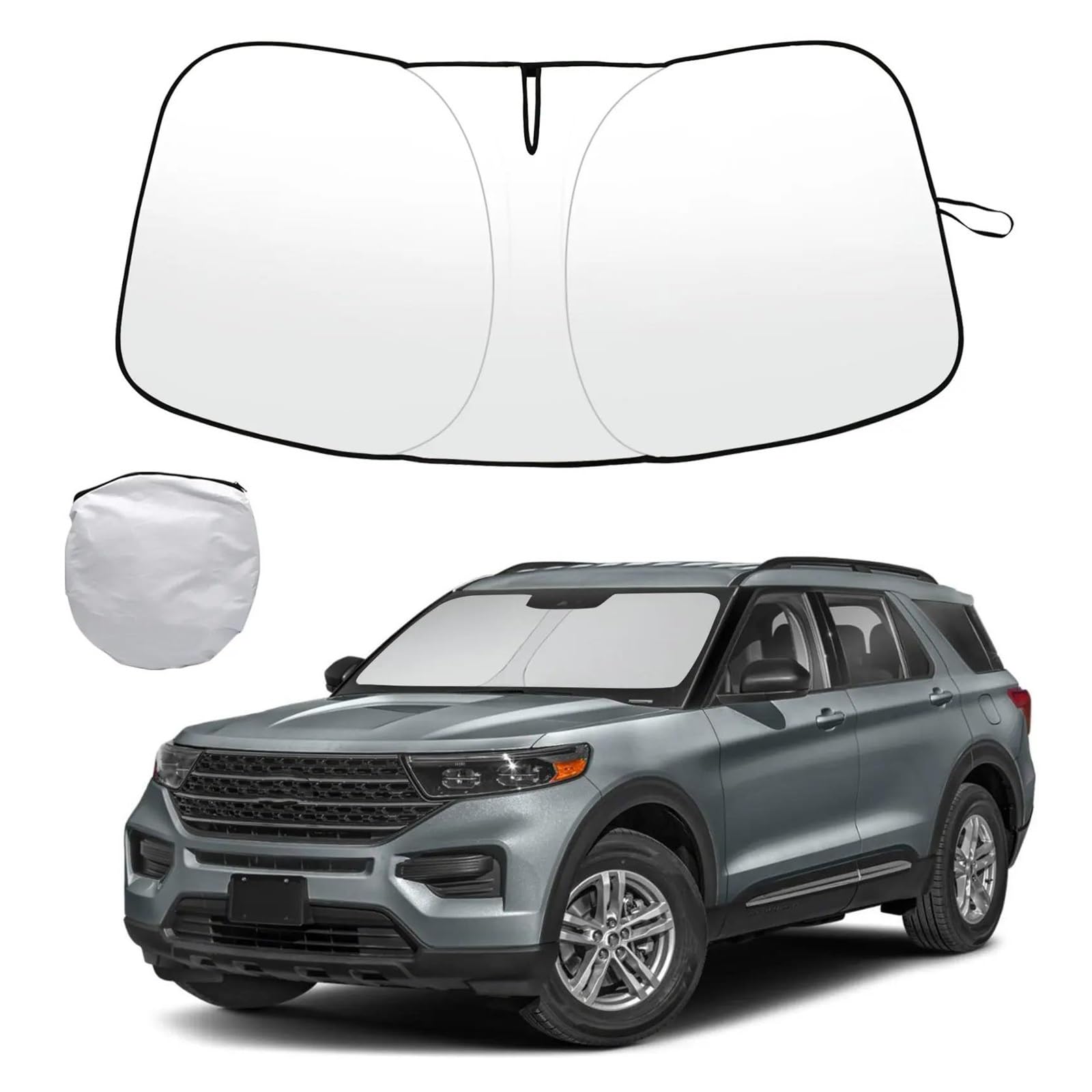 Windschutzscheibe Sonnenschutz für Ford für Explorer 2020-2025 Zubehör Custom Fit Auto Front Sonnenschirm Faltbare Fenster Sonne Sonnenschutz Auto Frontscheibe Windschutzscheibe Sonnenschutz für Ford für Explorer 2020-2025 Zubehör Custom Fit Auto Front Sonnenschirm Faltbare Fenster Sonne Sonnenschutz Auto Frontscheibe von YSFIFHSKFH