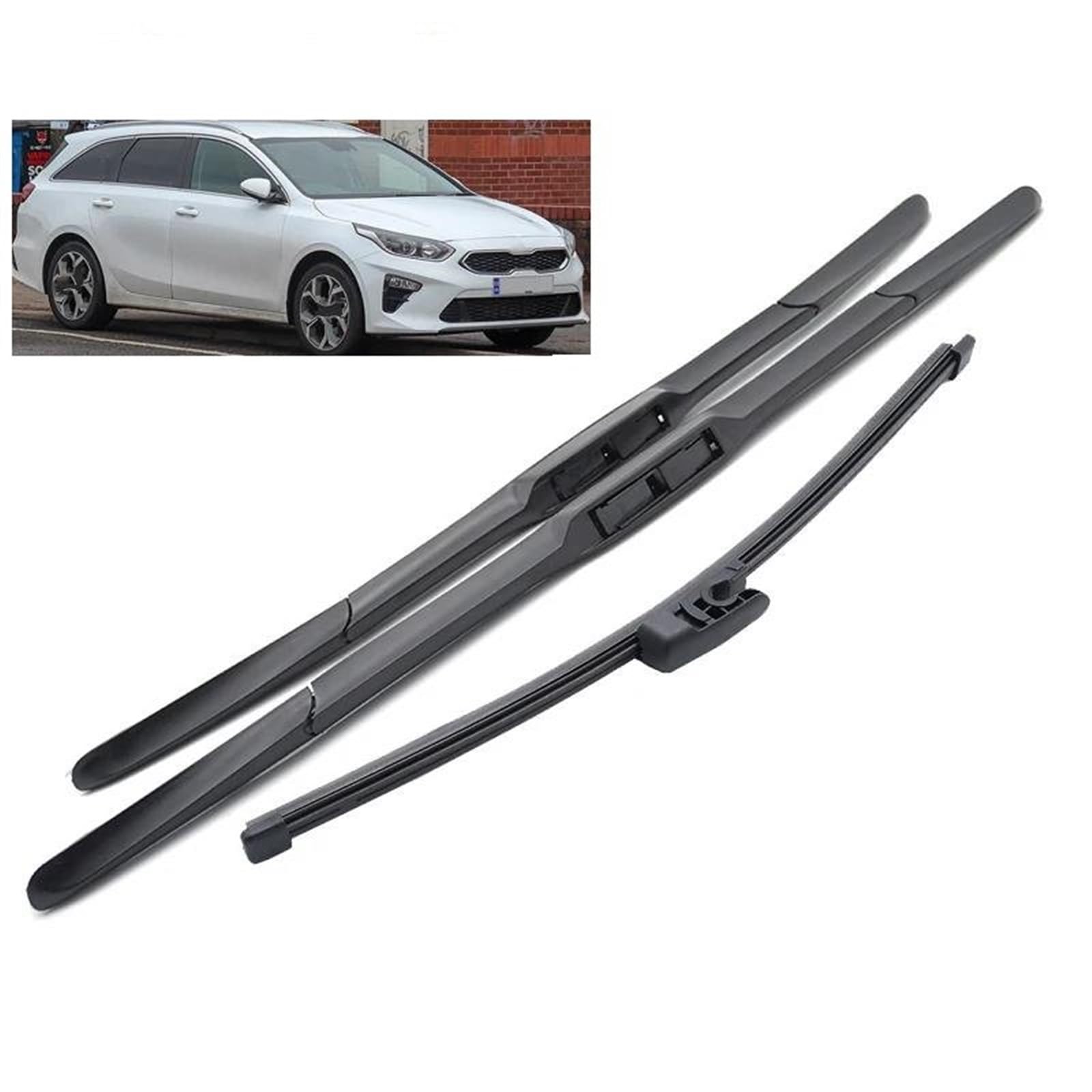 Scheibenwischer Für KIA Cee'd Ceed XCeed CD 2018-2023 Wischer Vorne Und Hinten Wischer Blades Set Kit Windschutzscheibe Windschutz Fenster 26 "+16" + 12" von YSLOPEN