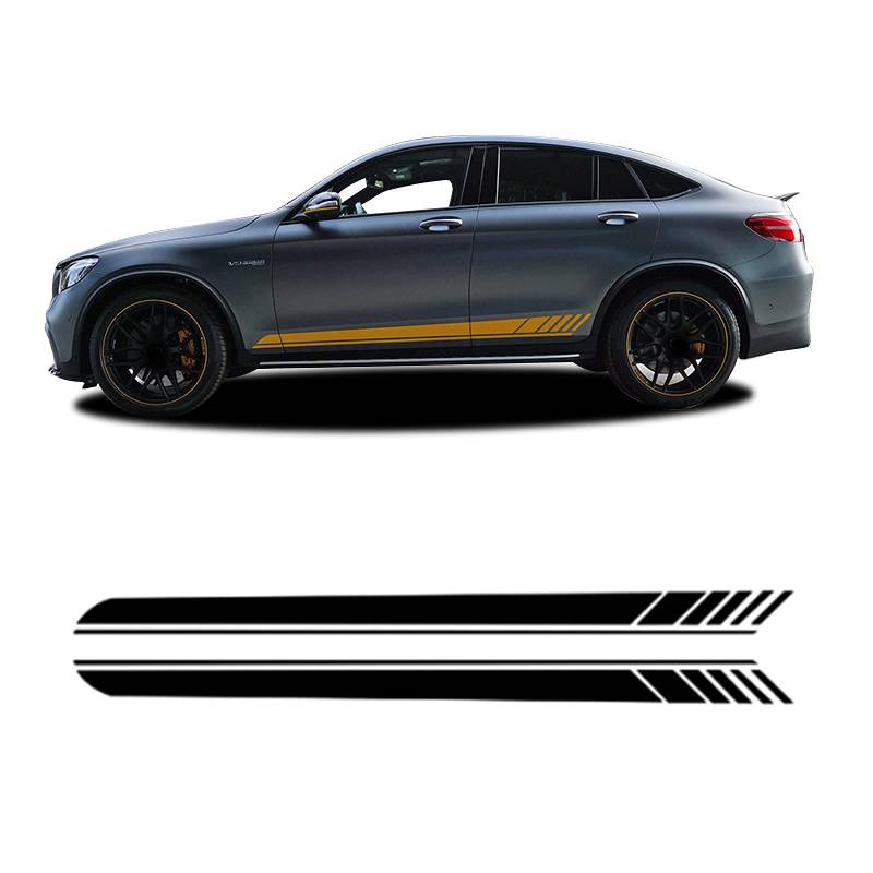 Seitenschweller Aufkleber 2 Stück Seitenstreifen Rock Aufkleber,Für Mercedes Benz GLC Klasse Coupe C253 X253 GLC200 GLC250 GLC43 GLC63 AMG von YSLR