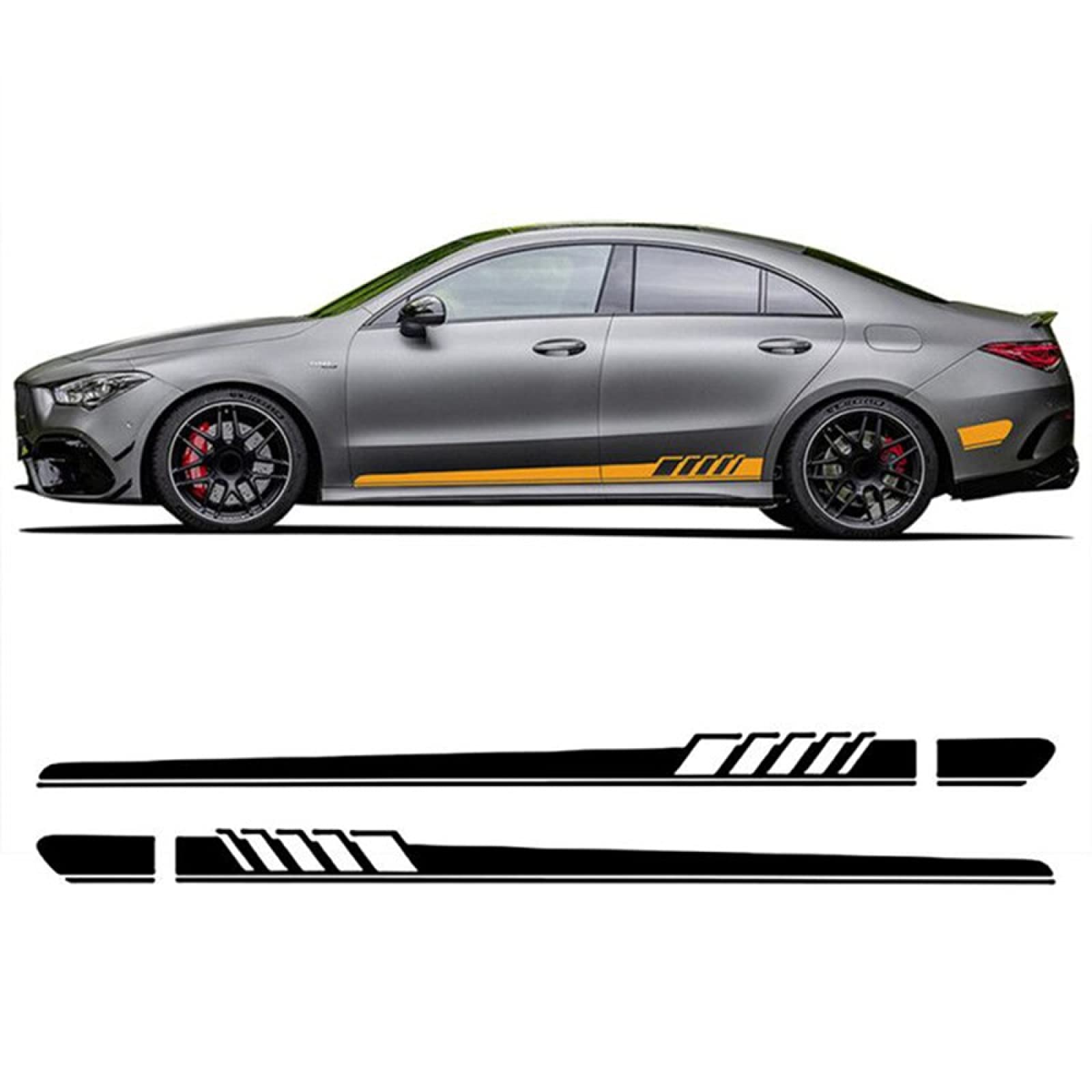 Seitenschweller-Aufkleber Seitenschweller-Streifen-Aufkleber-Aufkleber, für Mercedes Benz CLA-Klasse CLA45 CLA35 AMG 250 C117 X117 W117 C118 X118 von YSLR