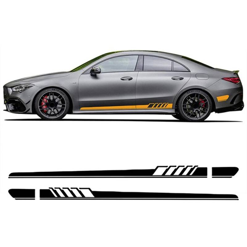 Seitenschweller-Aufkleber Seitenschweller-Streifen-Aufkleber-Aufkleber, für Mercedes Benz CLA-Klasse CLA45 CLA35 AMG 250 C117 X117 W117 C118 X118 von YSLR