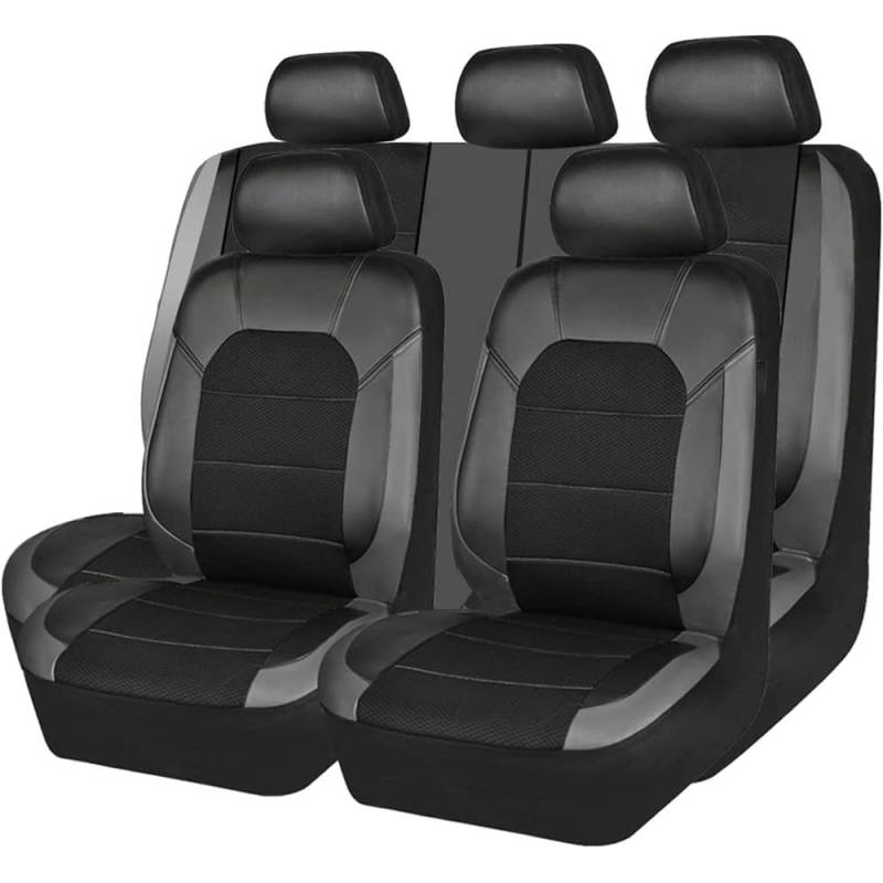 YSNFDN Autositzbezüge für Citroen C5X C5 X Wagon 2021 2022 2023, Sitzbezug Schonbezüge Sets Atmungsaktiv Sitzschoner Vorne Und Hinten Sitzschoner Auto Sitzschoner Innere Zubehör,C Grey von YSNFDN