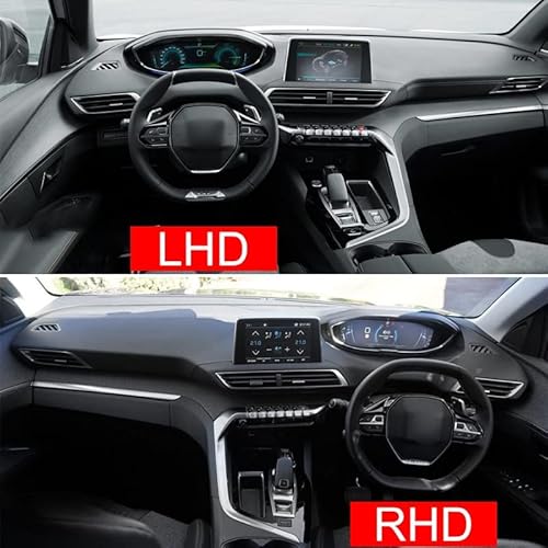 Auto Abdeckung Matte Sonnenschutz Pad Für Peugeot 3008 5008 GT 2017 2018 2019 2020 Instrumententafel Teppiche Anti-UV Anti-Schmutz Sunshade(Red Side) von YSQIFBABD