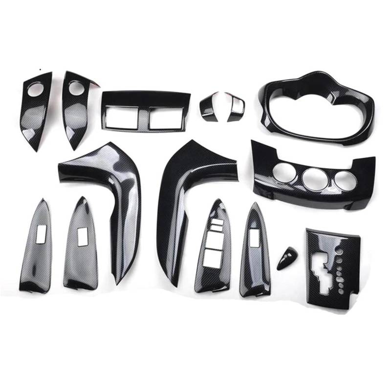 Auto ZubehöR Innenraum 15 Teile/satz Auto Innen Für Toyota Für RAV4 2009-2012 LHD RHD Auto Instrument Air Vent Getriebe Shift Trim SchutzhüLle(RHD) von YSQIFBABD