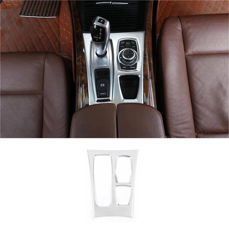Auto ZubehöR Innenraum ABS Auto Center Console Getriebe Shift Panel Abdeckung Trim Für X5 E70 X6 E71 2010-2013 LHD Innen SchutzhüLle(Silber) von YSQIFBABD