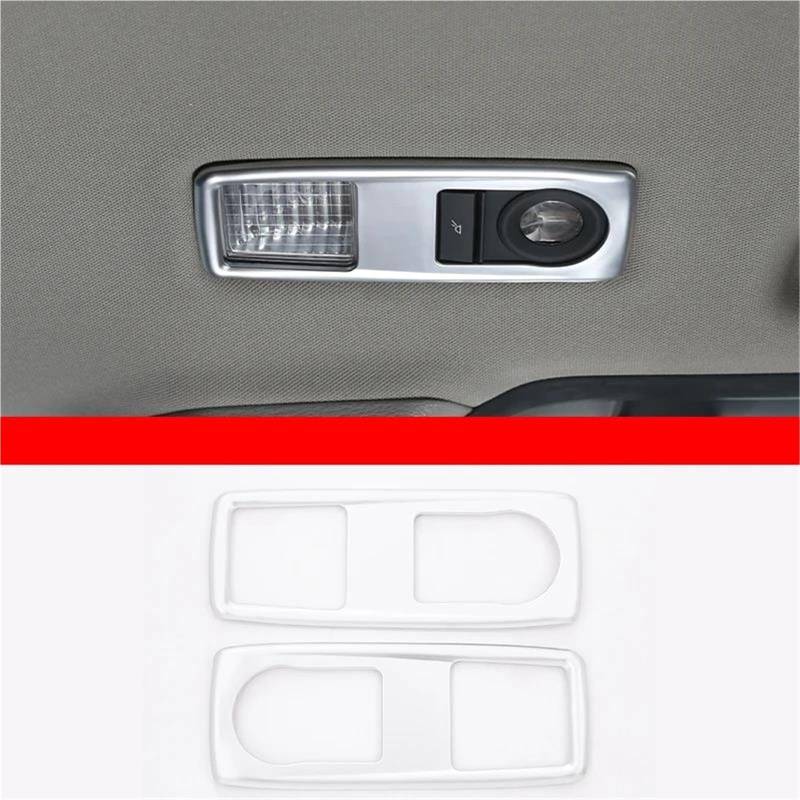 Auto ZubehöR Innenraum ABS Autodach Vorne Hinten Leselampe Rahmen Dekorative Abdeckung Trim Für X3 F25 X4 F26 2011-2017 SchutzhüLle(Rear-Silver) von YSQIFBABD