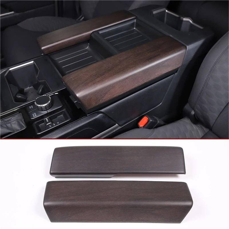 Auto ZubehöR Innenraum ABS Center Console Armlehne Box Schutzhülle Abdeckung Aufkleber Trim Für Toyota Für Tundra Für Sequoia 2022 2023 SchutzhüLle(Oak Wood Grain) von YSQIFBABD