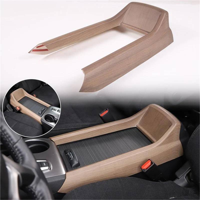 Auto ZubehöR Innenraum ABS Für Pilot 2015-2022 Auto Mittelkonsole Armlehne Box Seitenverkleidung Streifen Dekorative Aufkleber Innen SchutzhüLle(Pearwood grain) von YSQIFBABD