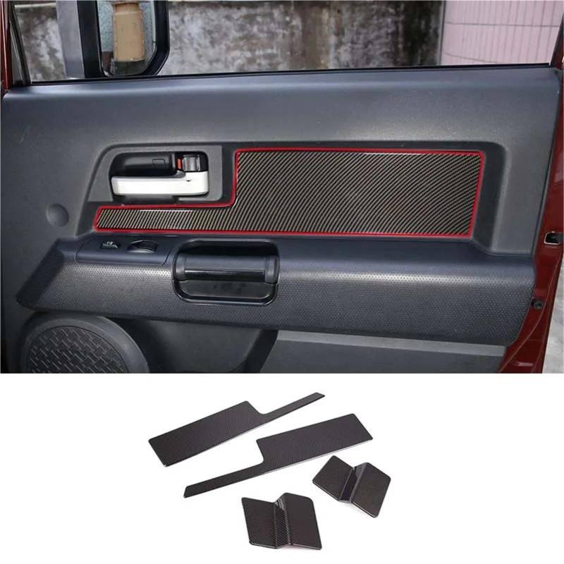 Auto ZubehöR Innenraum ABS-Innenraum Für Toyota Für FJ Cruiser 2007-2021 Auto-Innentürverkleidungsabdeckung Zierleiste Aufkleber SchutzhüLle(Carbon Texture) von YSQIFBABD