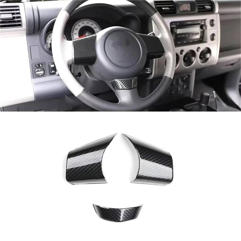 Auto ZubehöR Innenraum Auto Lenkrad Dekoration Abdeckung ABS Aufkleber Für Toyota Für FJ Cruiser Innen Zubehör Styling SchutzhüLle(Type 1) von YSQIFBABD