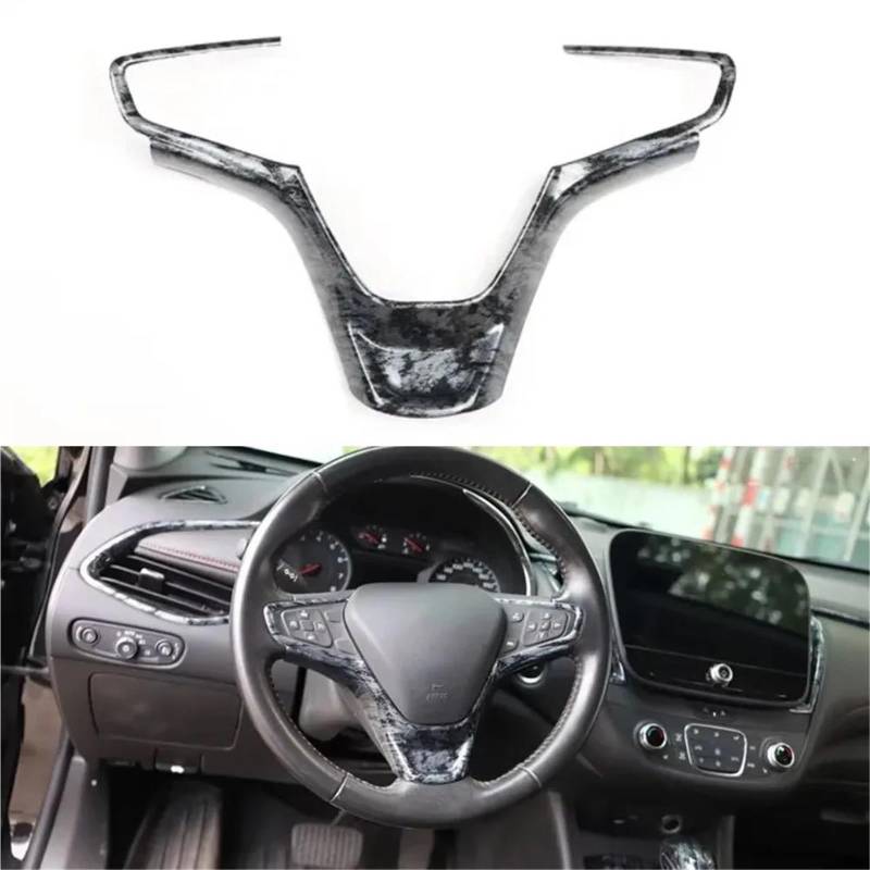 Auto ZubehöR Innenraum Auto-Lenkradabdeckung ABS-Aufkleber Trim Für Chevy Für Malibu XL 2016-2022 Innenzubehör Styling SchutzhüLle(Black Wood) von YSQIFBABD