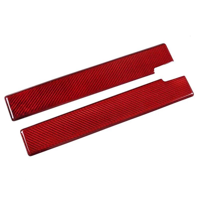 Auto ZubehöR Innenraum Carbon Fiber Muster Auto Rücksitz Center Storage Box Panel Abdeckung Trim Für Panamera 971 2017-2023 Innen SchutzhüLle(Red Carbon) von YSQIFBABD