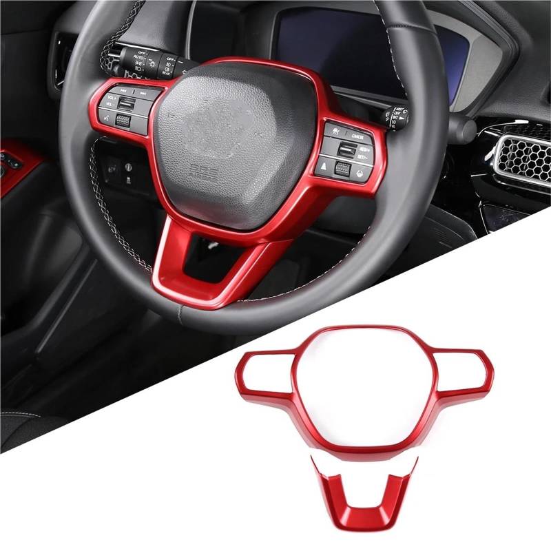 Auto ZubehöR Innenraum Carbon Fiber Style Auto Lenkrad Dekoration Abdeckung Trim Rahmen Aufkleber Für Civic 11th 2022 Innen SchutzhüLle(Style B) von YSQIFBABD