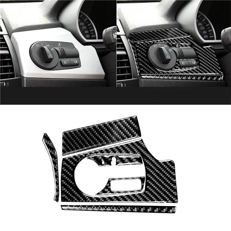 Auto ZubehöR Innenraum Carbon-Muster Auto Schalter Taste Für Z4 E85 E86 2003-2008 Rahmen Panel Aufkleber Innen Trim LHD SchutzhüLle von YSQIFBABD
