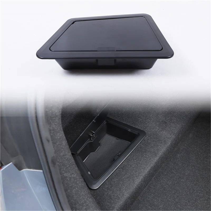 Auto ZubehöR Innenraum Für 5 Series I5 Für G60 2024+ ABS Heckkofferraum-Seitenaufbewahrungsbox Mit Abdeckung Heckkofferraumbox Organizer SchutzhüLle(Left side) von YSQIFBABD
