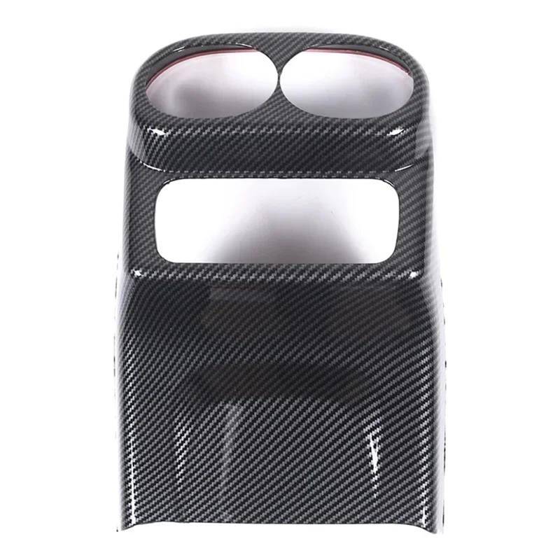 Auto ZubehöR Innenraum Für Benz Für GLC X254 C254 2023 ABS Auto Hinten Armlehne Klimaanlage Outlet Abdeckung Trim Aufkleber SchutzhüLle(Carbon Pattern) von YSQIFBABD
