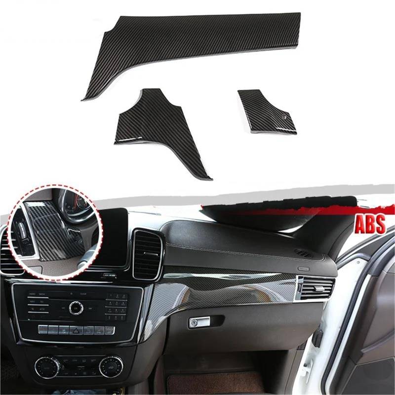 Auto ZubehöR Innenraum Für Benz Für GLE GLS 2012-2019 Auto ABS Innen ABS Mittelkonsole Dekorative Panel Abdeckung Trim LHD SchutzhüLle(Carbon Pattern) von YSQIFBABD