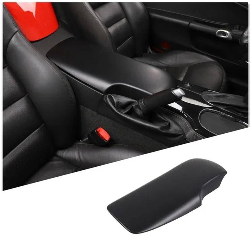 Auto ZubehöR Innenraum Für Chevy Für Corvette C6 2005-2013 ABS Carbon Fiber Pattern Central Control Armlehne Box Schutzabdeckung SchutzhüLle(Matte Black) von YSQIFBABD