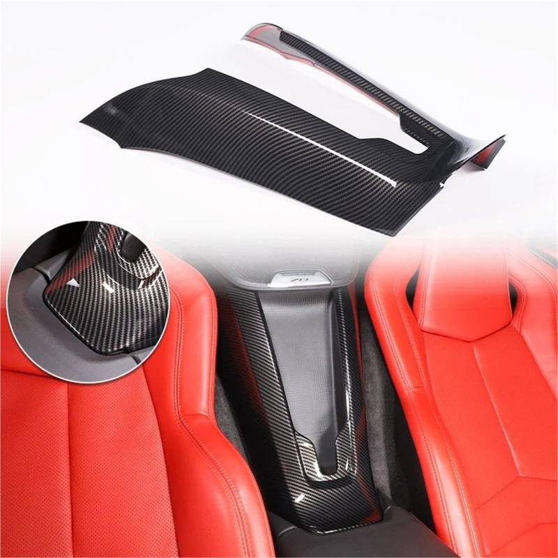 Auto ZubehöR Innenraum Für Chevy Für Corvette C8 2020-2024 Auto ABS Autokonsole Gangschaltung Panel Abdeckung Tür Armlehne Zieraufkleber SchutzhüLle(Carbon Texture 15) von YSQIFBABD