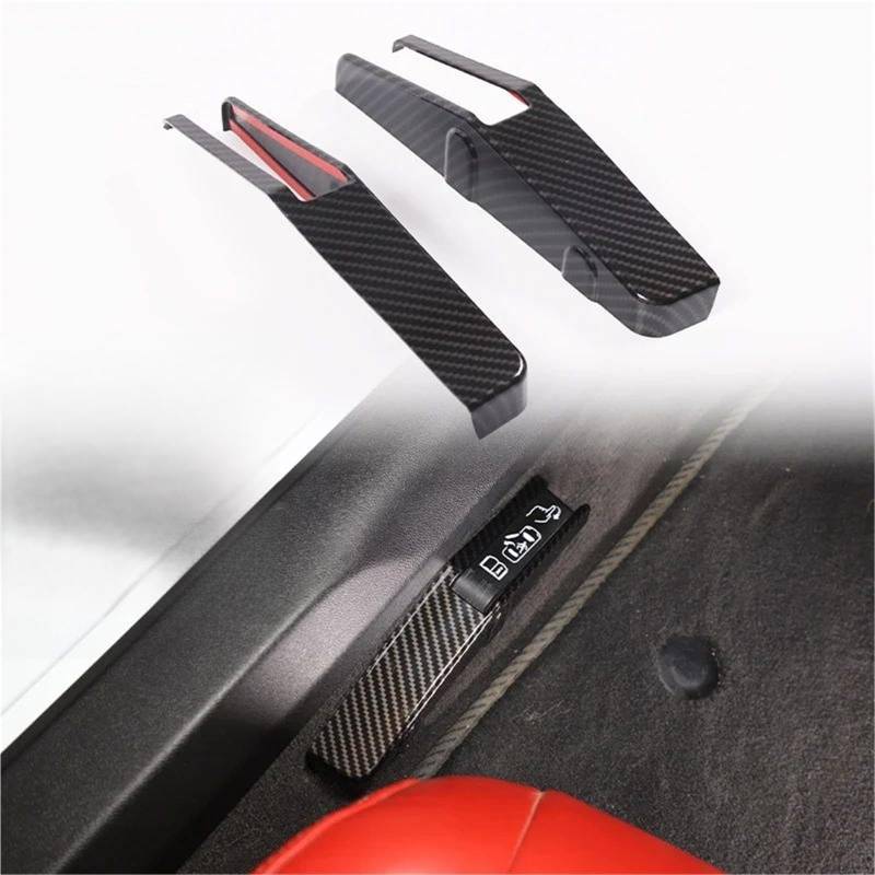 Auto ZubehöR Innenraum Für Chevy Für Corvette C8 2020-2024 Auto ABS Autokonsole Gangschaltung Panel Abdeckung Tür Armlehne Zieraufkleber SchutzhüLle(Carbon Texture 17) von YSQIFBABD