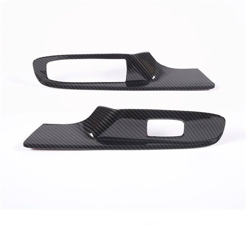 Auto ZubehöR Innenraum Für Chevy Für Corvette C8 2020-2024 Auto ABS Autokonsole Gangschaltung Panel Abdeckung Tür Armlehne Zieraufkleber SchutzhüLle(Carbon Texture 25) von YSQIFBABD