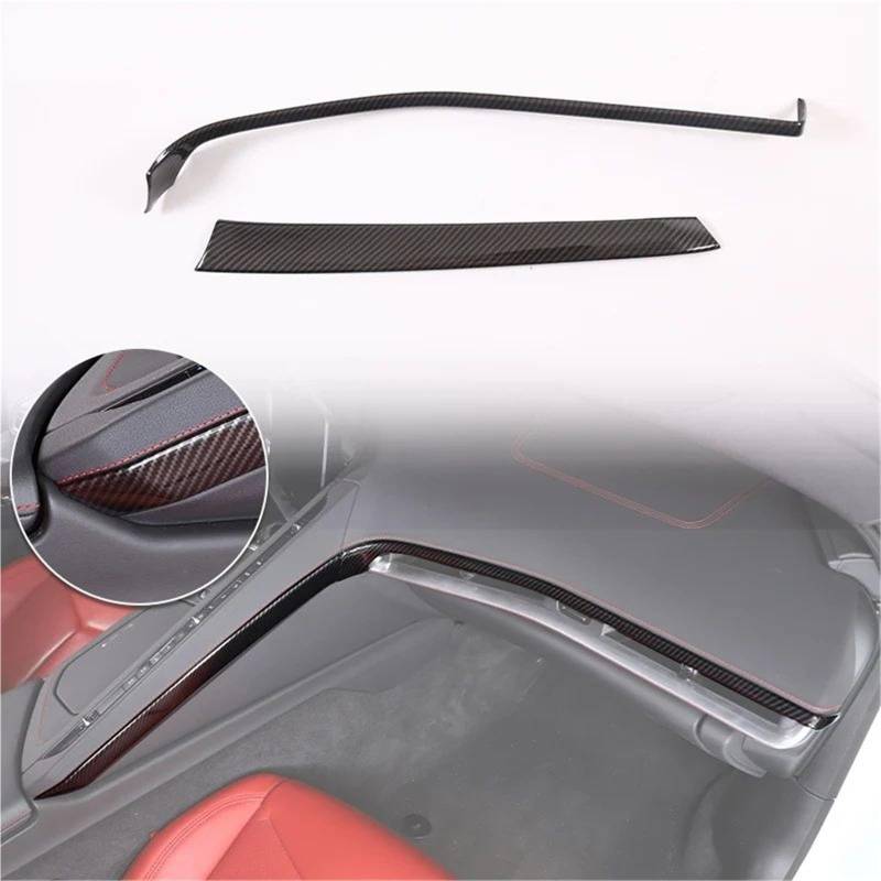Auto ZubehöR Innenraum Für Chevy Für Corvette C8 2020-2024 Auto ABS Autokonsole Gangschaltung Panel Abdeckung Tür Armlehne Zieraufkleber SchutzhüLle(Carbon Texture 37) von YSQIFBABD