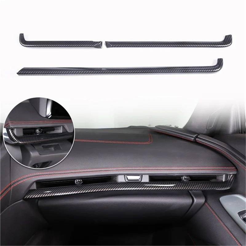 Auto ZubehöR Innenraum Für Chevy Für Corvette C8 2020-2024 Auto ABS Autokonsole Gangschaltung Panel Abdeckung Tür Armlehne Zieraufkleber SchutzhüLle(Carbon Texture 4) von YSQIFBABD