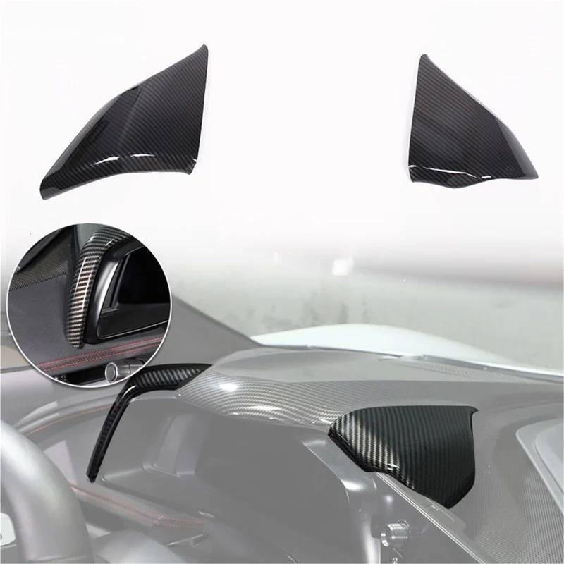Auto ZubehöR Innenraum Für Chevy Für Corvette C8 2020-2024 Auto ABS Autokonsole Gangschaltung Panel Abdeckung Tür Armlehne Zieraufkleber SchutzhüLle(Carbon Texture 48) von YSQIFBABD