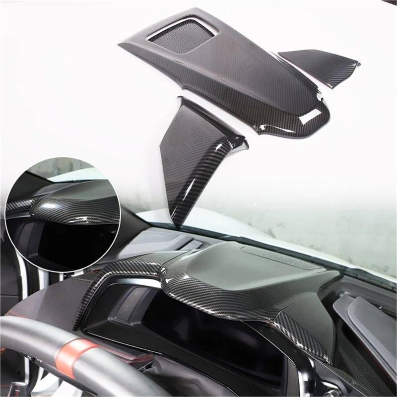 Auto ZubehöR Innenraum Für Chevy Für Corvette C8 2020-2024 Auto ABS Autokonsole Gangschaltung Panel Abdeckung Tür Armlehne Zieraufkleber SchutzhüLle(Carbon Texture 49) von YSQIFBABD