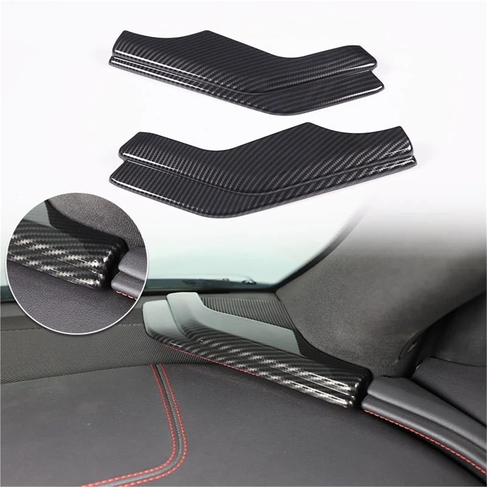 Auto ZubehöR Innenraum Für Chevy Für Corvette C8 2020-2024 Auto ABS Autokonsole Gangschaltung Panel Abdeckung Tür Armlehne Zieraufkleber SchutzhüLle(Carbon Texture 8) von YSQIFBABD