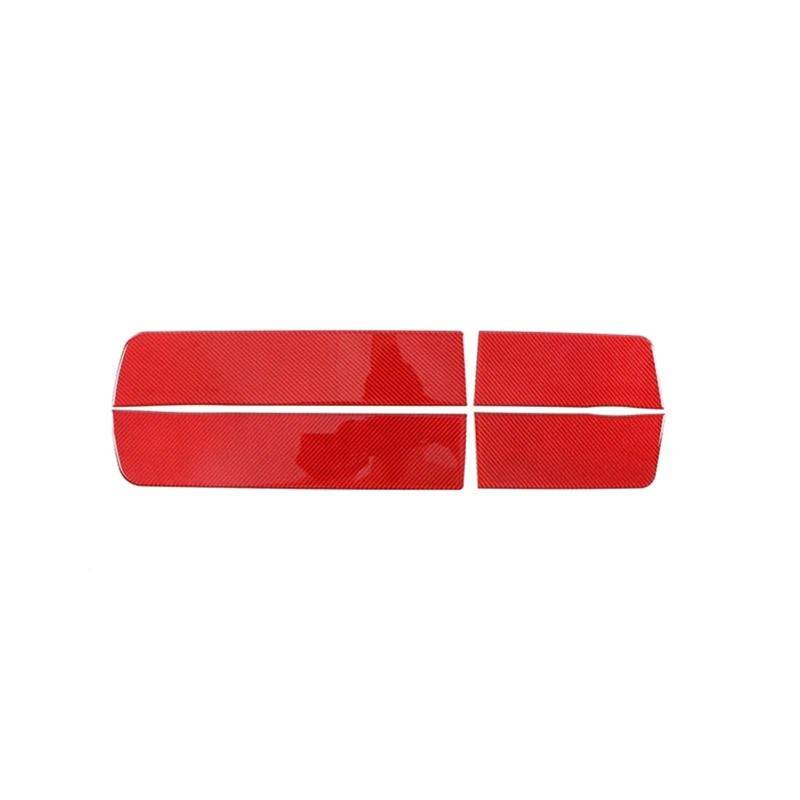 Auto ZubehöR Innenraum Für Hummer Für H2 2003-2007 Weiche Kohlefaser Autotür Armlehne Panel Aufkleber Auto Innen Zubehör 4Pcs SchutzhüLle(Rot) von YSQIFBABD