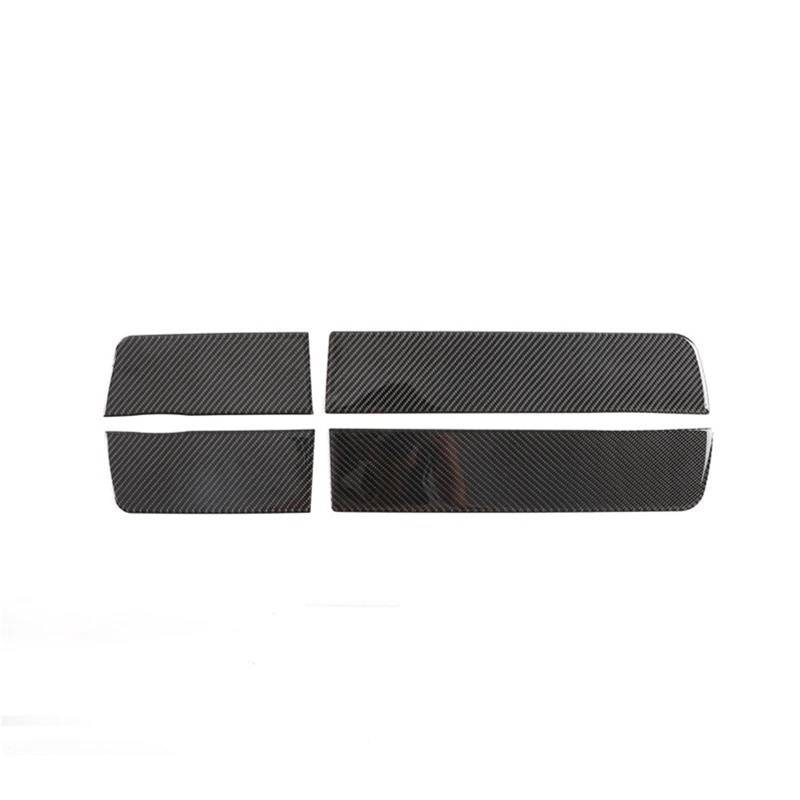 Auto ZubehöR Innenraum Für Hummer Für H2 2003-2007 Weiche Kohlefaser Autotür Armlehne Panel Aufkleber Auto Innen Zubehör 4Pcs SchutzhüLle(Schwarz) von YSQIFBABD