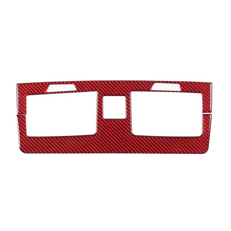 Auto ZubehöR Innenraum Für Hummer Für H3 2005-2009 Weiche Kohlefaser Auto Zentrale Steuerung Air Vent Rahmen Abdeckung Trim Aufkleber SchutzhüLle(Carbon Red) von YSQIFBABD