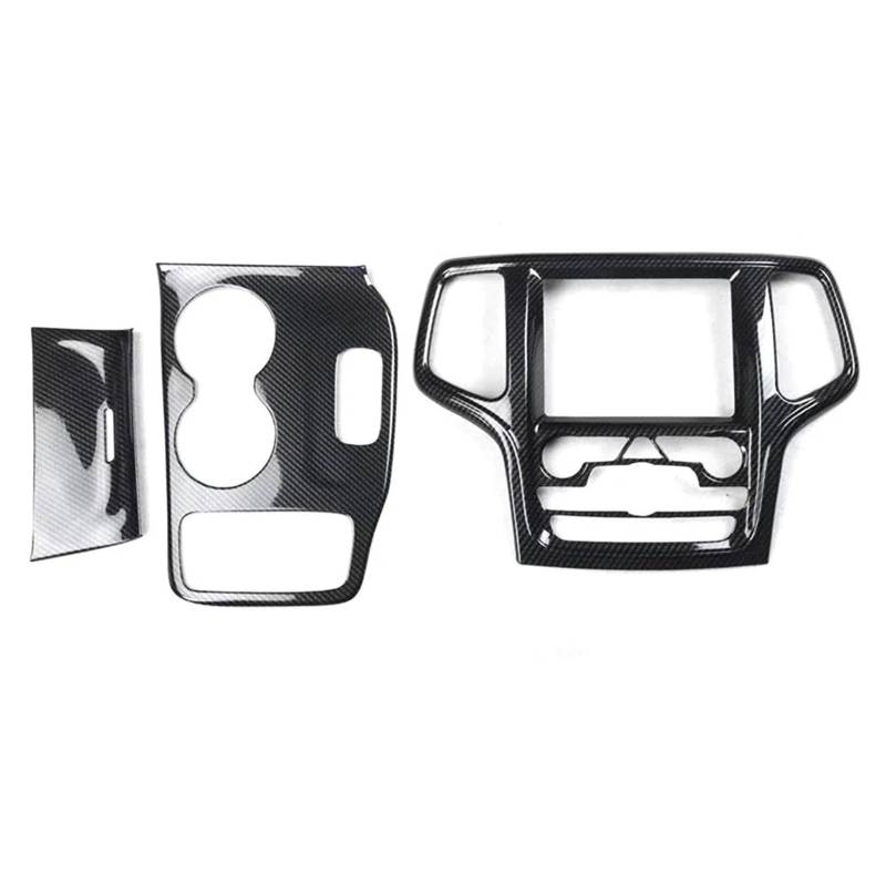 Auto ZubehöR Innenraum Für Jeep Für Grand Cherokee 2014-2015 RHD Auto Dashboard Schalthebel Abdeckung Zentrale Konsole Trim Aufkleber SchutzhüLle(Style 3) von YSQIFBABD