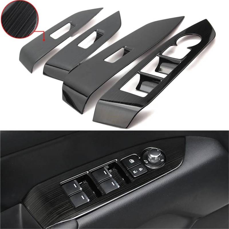 Auto ZubehöR Innenraum Für Mazda Für CX-5 2017 Autofensterschalter Panel Abdeckung Anpassen Trim Aufkleber Streifen Garnieren Dekoration SchutzhüLle von YSQIFBABD