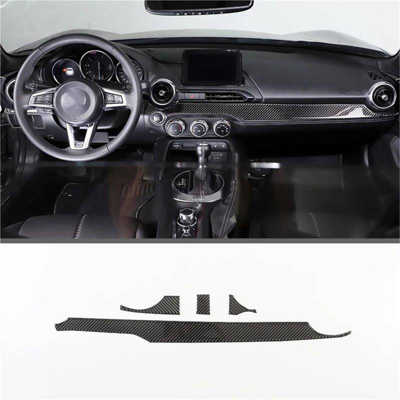 Auto ZubehöR Innenraum Für Mazda Für MX-5 2016-2023 Weiche Carbon Faser Getriebe Shift Rahmen Fenster Lift Griff Schüssel Abdeckung Trim SchutzhüLle(Carbon Texture 31) von YSQIFBABD