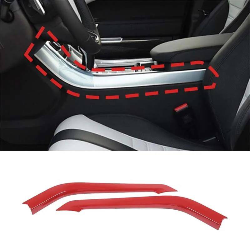 Auto ZubehöR Innenraum Für Range Für Rover Für Sport 2010-2024 ABS Car Center Control Seitenverkleidungsstreifen Aufkleber Autoinnenraum SchutzhüLle(For 2014-17 Red) von YSQIFBABD