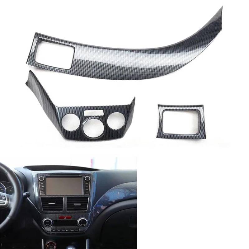Auto ZubehöR Innenraum Für Subaru Für Forester 2008-2012 LHD Auto Zentrale Beifahrersitz Seitendekoration Streifen Abdeckung Trim SchutzhüLle(Carbon Pattern) von YSQIFBABD