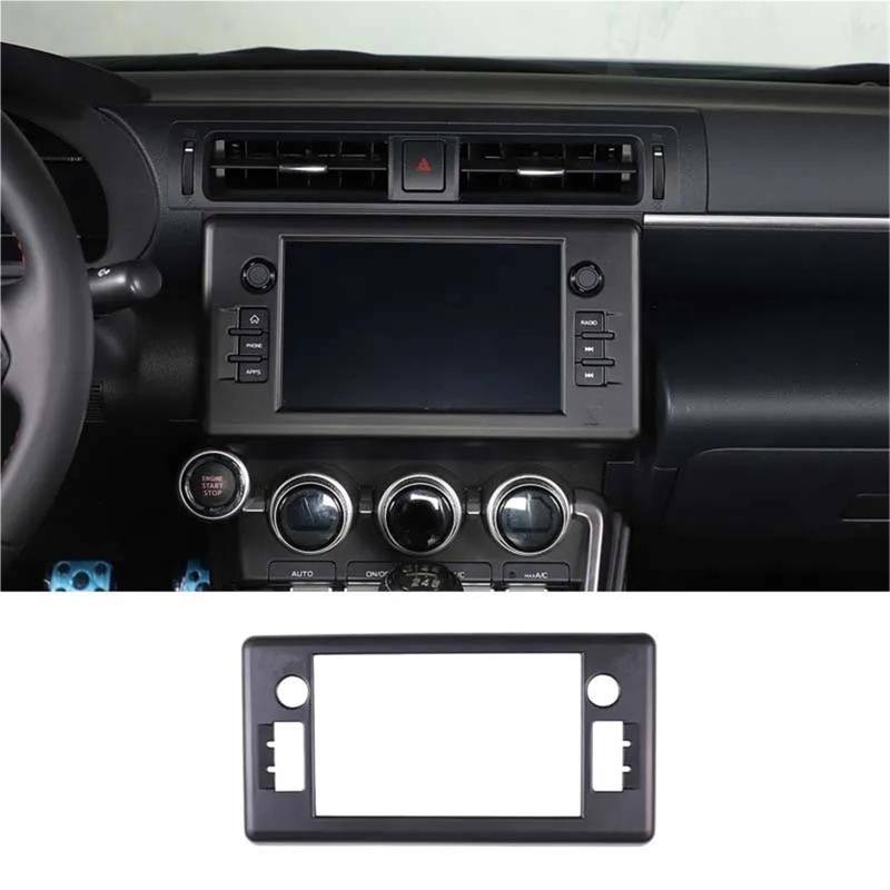 Auto ZubehöR Innenraum Für Toyota 86 Für Subaru Für BRZ 2022 ABS-Trimmabdeckung Zentrale Steuerung Navigation Displayschutzrahmen SchutzhüLle(Matte Black) von YSQIFBABD