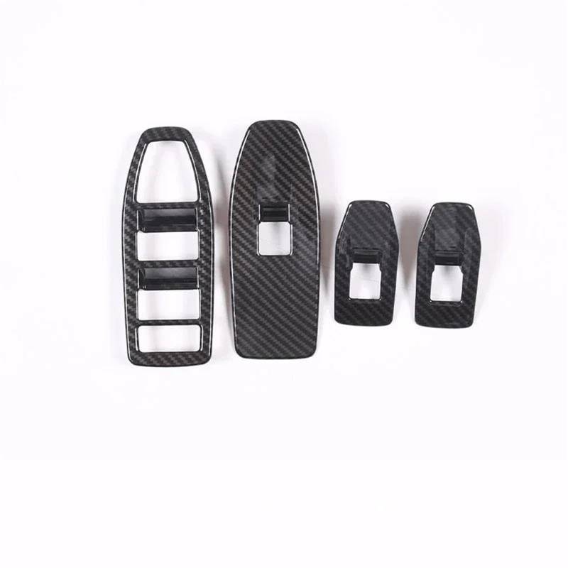 Auto ZubehöR Innenraum Für X1 IX1 U10 U11 2023-2024 ABS Auto Fensterheber Schalter Taste Abdeckung Trim Aufkleber Auto Zubehör SchutzhüLle(Carbon Pattern) von YSQIFBABD