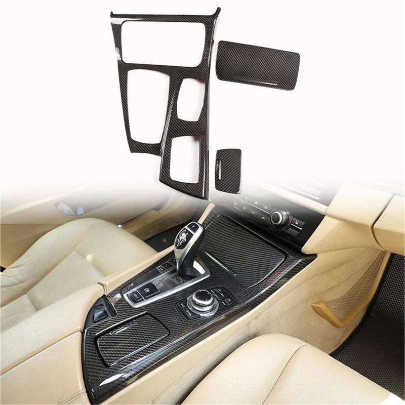 Auto ZubehöR Innenraum LHD Für 5 Series Für F10 2011-2017 Carbon Fiber Innen Trim Getriebe Shift Panel Trim Abdeckung Auto SchutzhüLle von YSQIFBABD