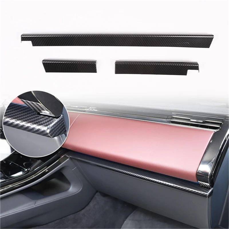 Auto ZubehöR Innenraum LHD Für Range Für Rover Für Sport 2023 2024 Auto Center Console Dashboard Trim Streifen ABS Carbon Fiber Texture SchutzhüLle von YSQIFBABD