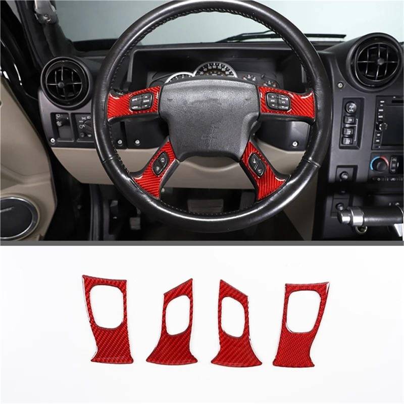 Auto ZubehöR Innenraum Weiche Kohlefaser Rot Auto Innendekoration Abdeckung Aufkleber Trim Für Hummer Für H2 2003-2007 Autoteile SchutzhüLle(Carbon Texture 31) von YSQIFBABD