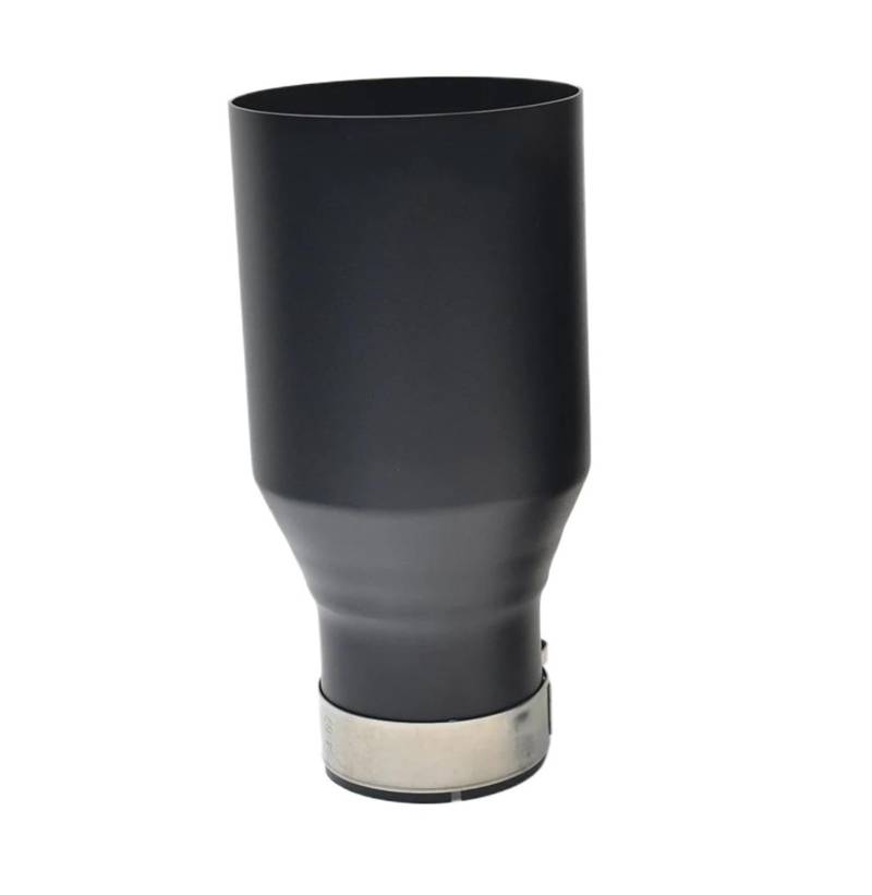 Endrohrblenden 1 PC Matt Schwarz Schalldämpfer Edelstahl Universal Endrohr Auto Auspuffrohr Slash Cut Auspuffspitze Auto Auspuffblende(54-89mm flat) von YSQIFBABD