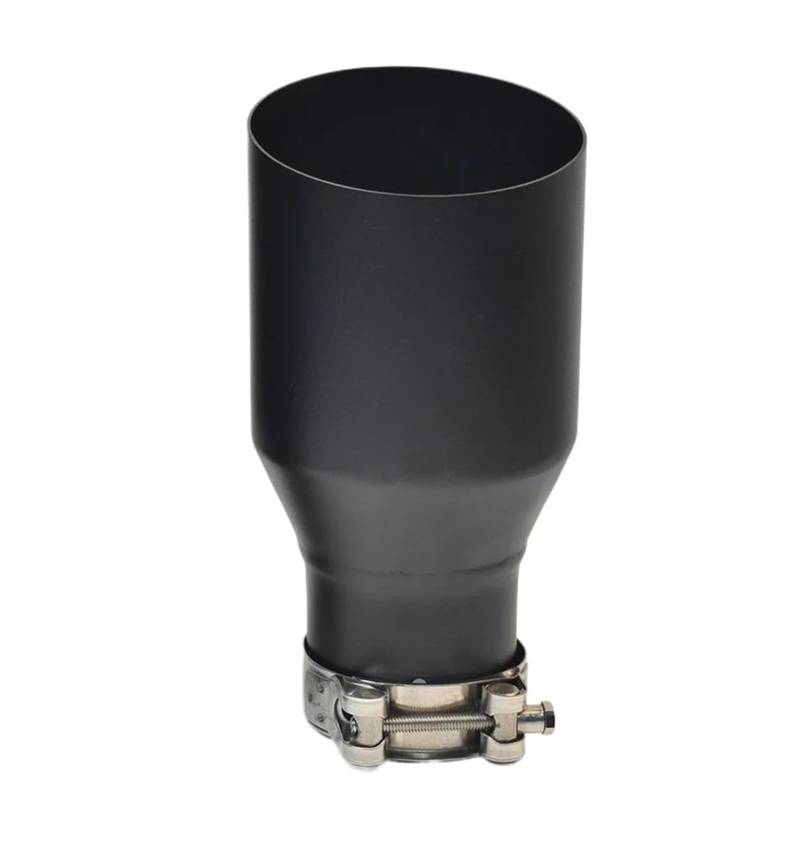 Endrohrblenden 1 PC Matt Schwarz Schalldämpfer Edelstahl Universal Endrohr Auto Auspuffrohr Slash Cut Auspuffspitze Auto Auspuffblende(60-101mm slash) von YSQIFBABD